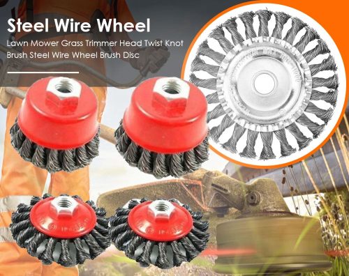 4 x Twist Wire Wheel Brush