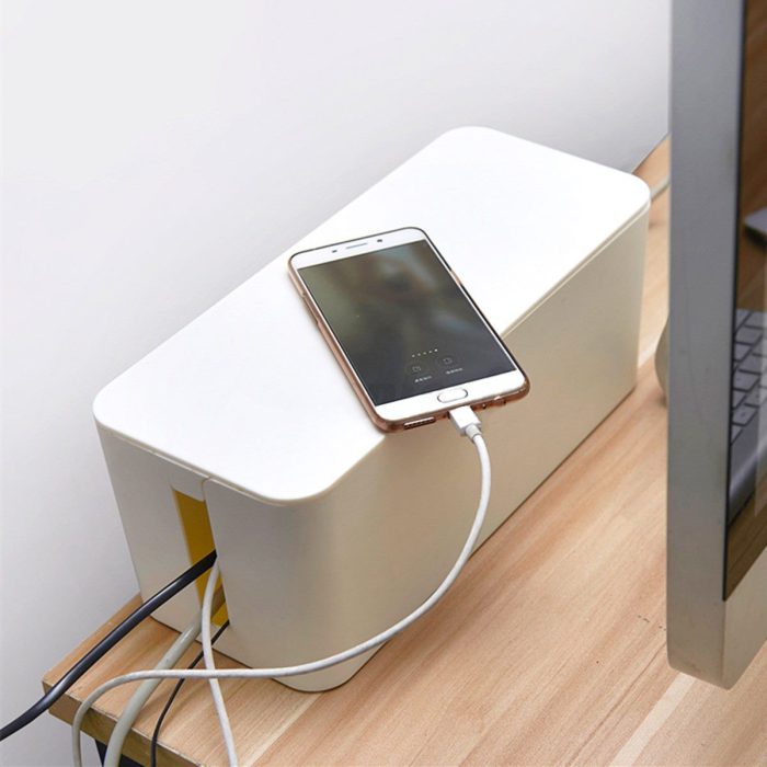 Cable Organiser Storage Box White