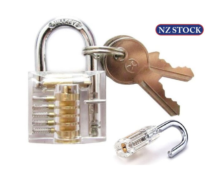 Transparent practice padlock for locksmith