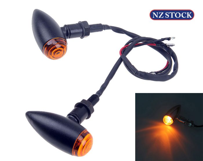 Harley Bike Indicator Light Turn Signal Lamp BLK