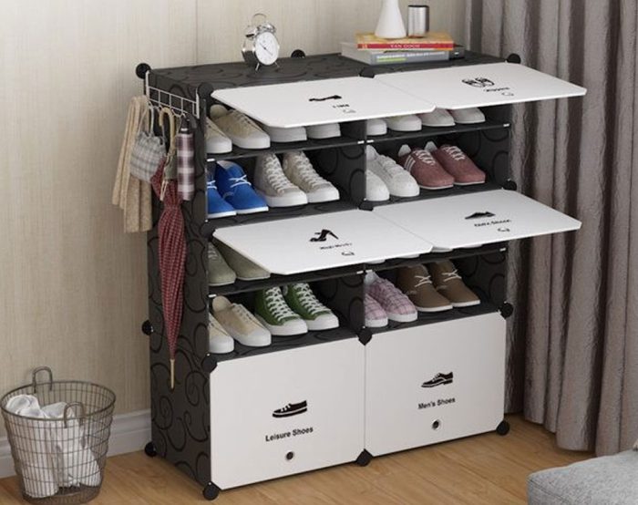 SHOE STORAGE RACK WHITE