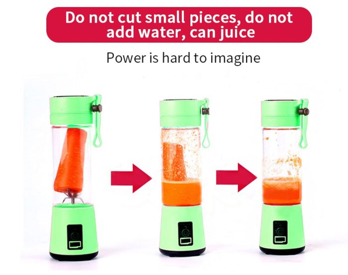 PORTABLE BLENDER 6 BLADES - LIGHT GREEN