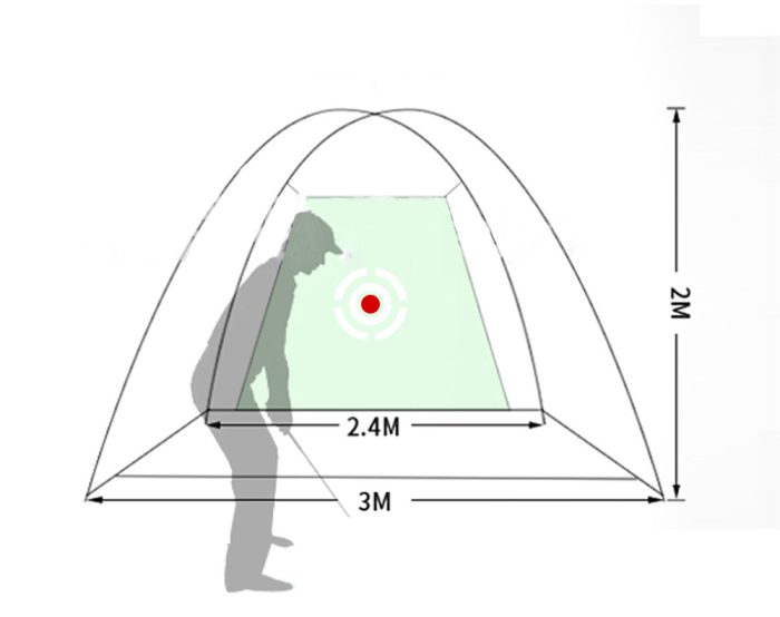 GOLF PRACTICE NET 3M - GREEN