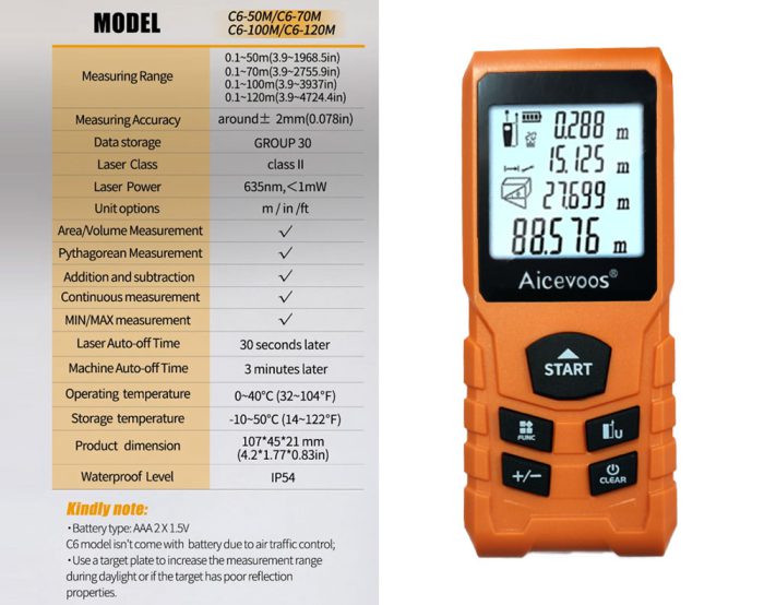 50m Laser Distance Meter