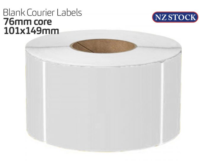 BLANK COURIER LABELS 76MM CORE 101X149MM