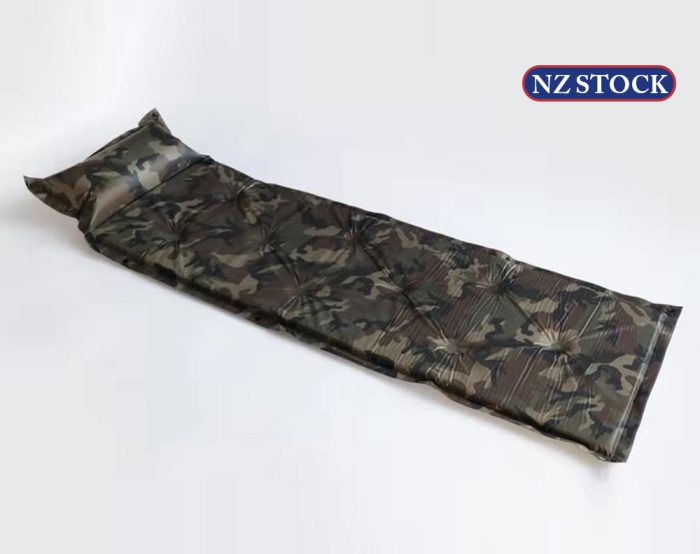 Self Inflating Camping Mattress with Pillow - Camo