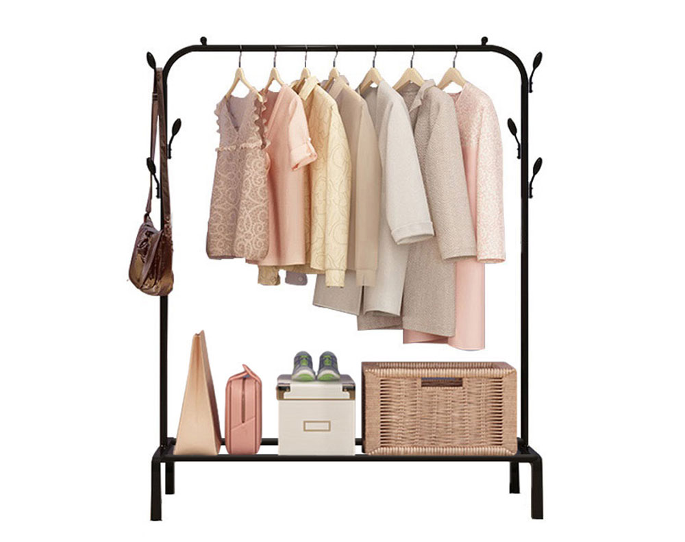 STAINLESS CLOTHES RACK - BLACK