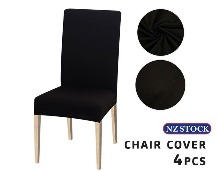 4pcs Chair Cover - Black