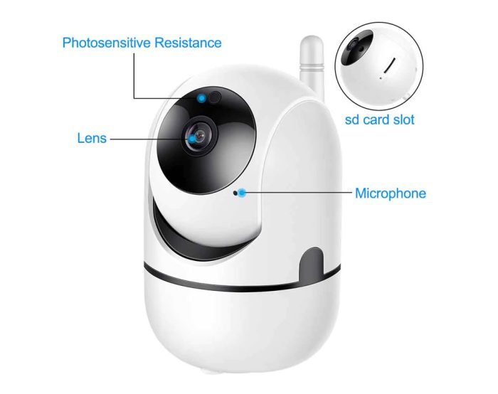 WIRELESS SECURITY CAMERA 1080P WHITE