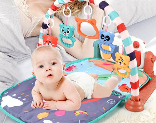 Baby Play Mat With Toys Orange