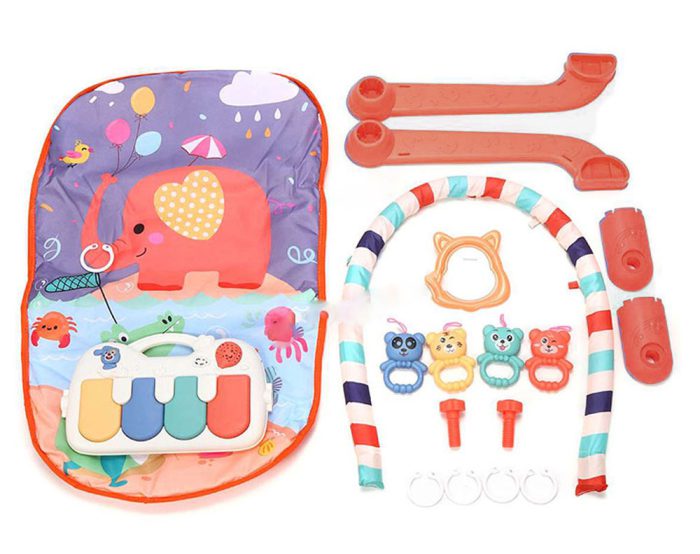 Baby Play Mat With Toys Orange