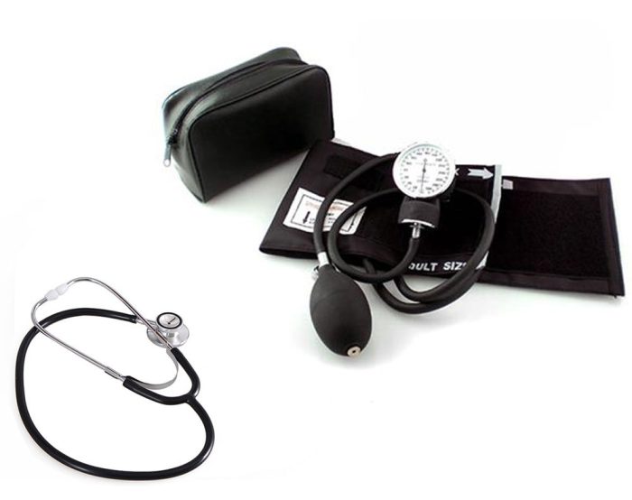 BLOOD PRESSURE MONITOR WITH STETHOSCOPE