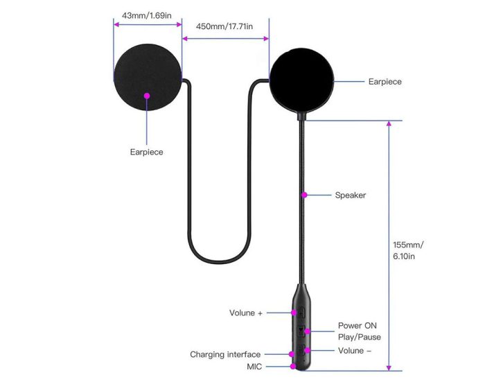 Motorcycle Helmet Headset