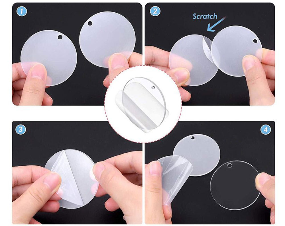 Protoiya 230Pcs Key Ring DIY Keychains Making Kit Metal Acrylic Keyrings Blanks Tassel Pendant Crafts For Diy Keychain Vinyl Crafting