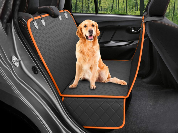 Dog Car Seat Cover Black & Orange 137*147cm