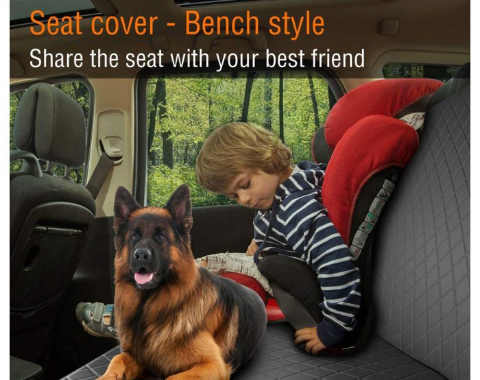 Dog Car Seat Cover Black & Orange 137*147cm