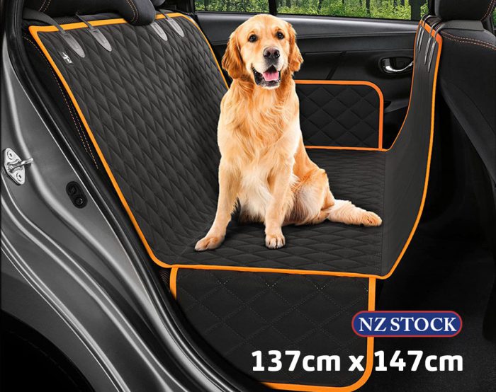 Dog Car Seat Cover Black & Orange 137*147cm