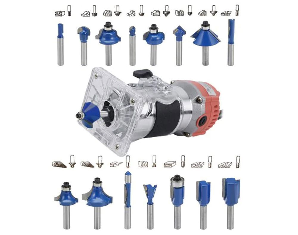 Router Bit Set Shank 1/4" - 15Pcs