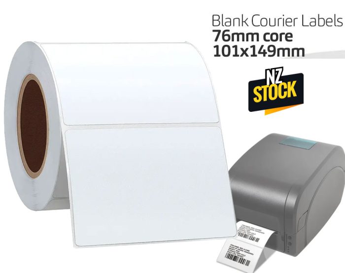 BLANK COURIER LABELS 76MM CORE 101X149MM