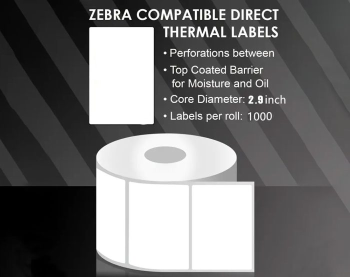 BLANK COURIER LABELS 76MM CORE 101X149MM