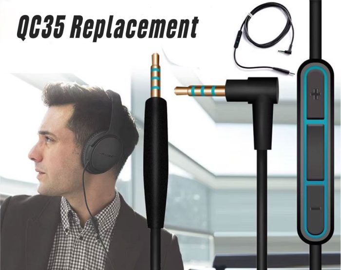 Bose QC35 Replacement Audio Cable Remote Mic