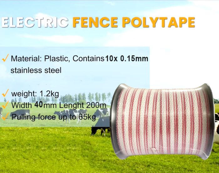 Fence Poly Tape 200M Spool 40mm