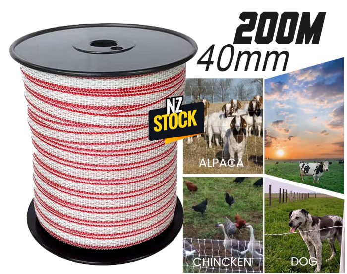 Fence Poly Tape 200M Spool 40mm