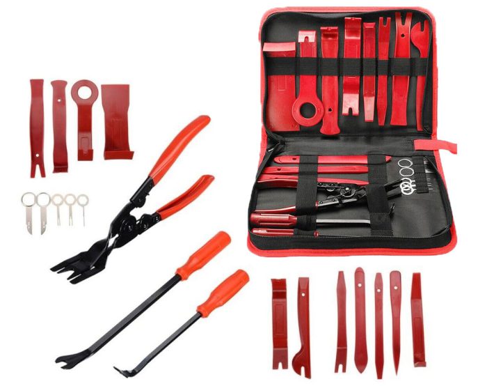 19pcs Car Audio Dash Removal Tools Panel Door Stereo Pry Bar Kit