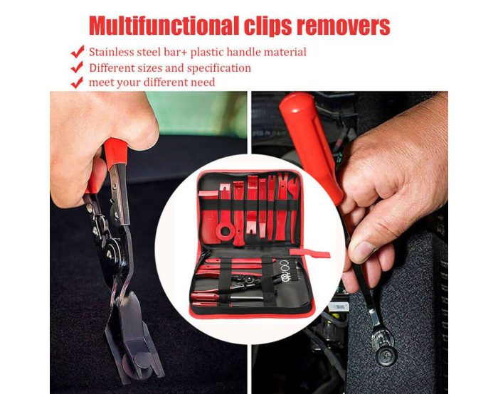 19pcs Car Audio Dash Removal Tools Panel Door Stereo Pry Bar Kit
