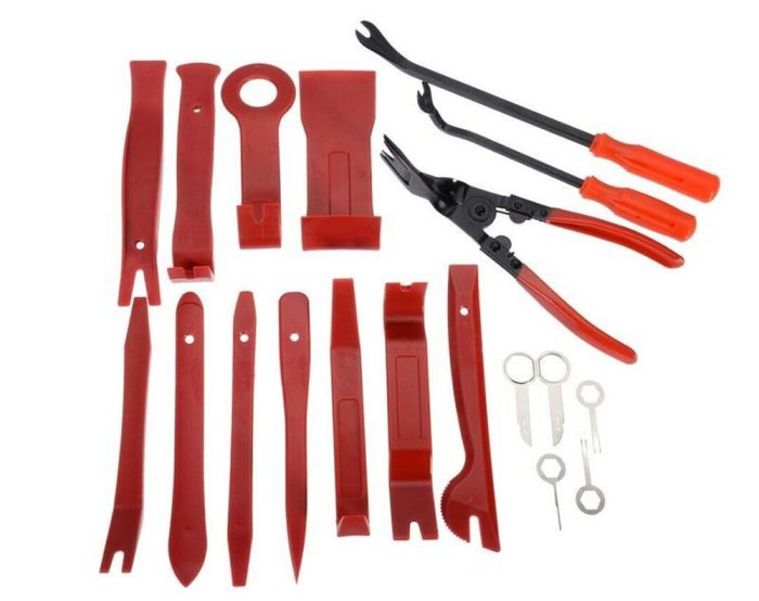 19pcs Car Audio Dash Removal Tools Panel Door Stereo Pry Bar Kit