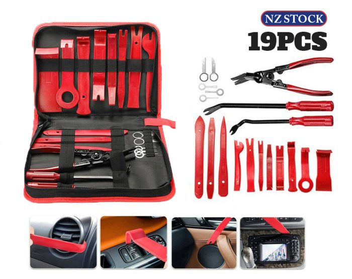 19pcs Car Audio Dash Removal Tools Panel Door Stereo Pry Bar Kit