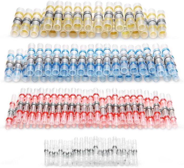 250pcs Solder Seal Heat Shrink Wire Connectors Terminals