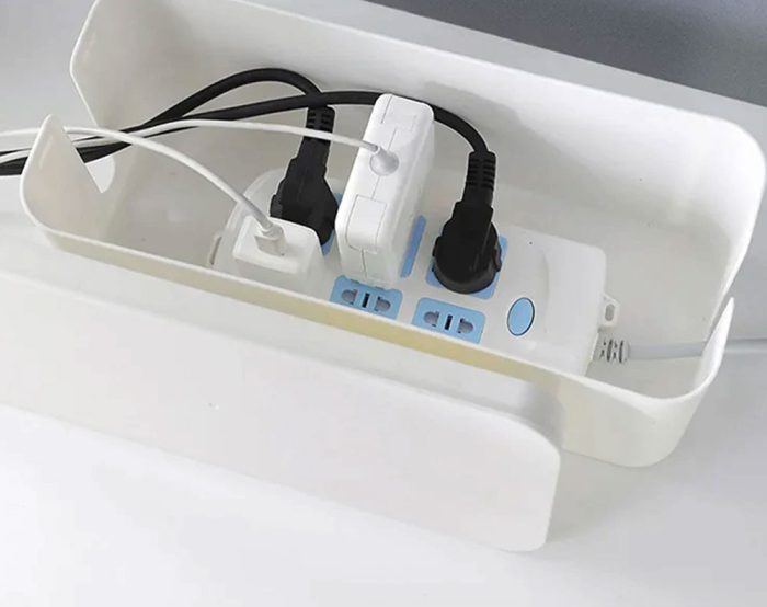 Cable Organiser Storage Box White