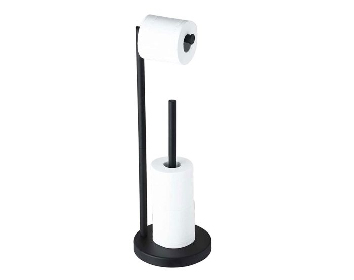 Toilet Paper Holder Stand - Black