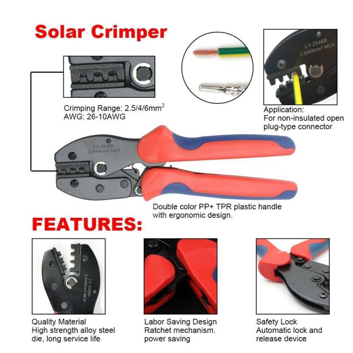 MC4 Wire Crimper LY-2546B Kit