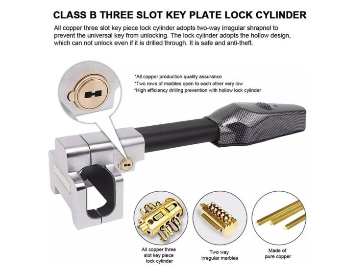 2 in 1 Steering Wheel Lock