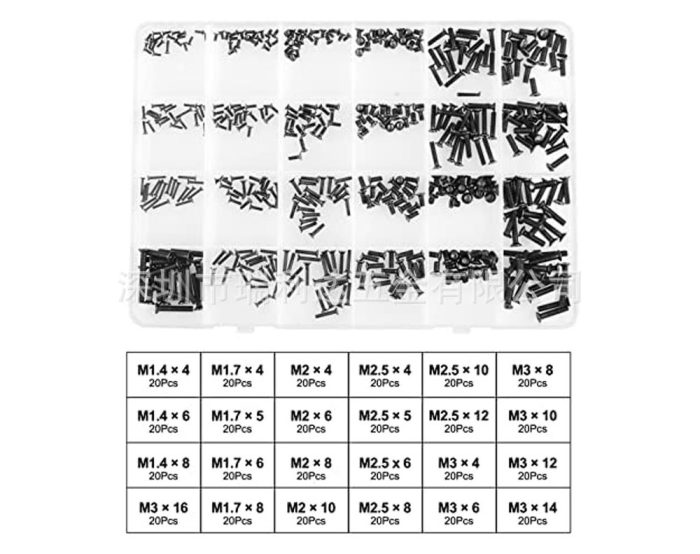 M2 M3 Countersunk Screws 480pcs