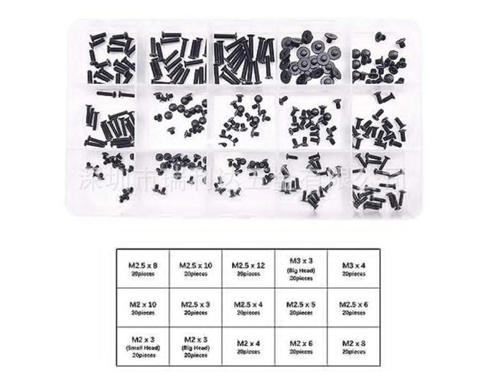 M2 M3 Countersunk Screws 480pcs