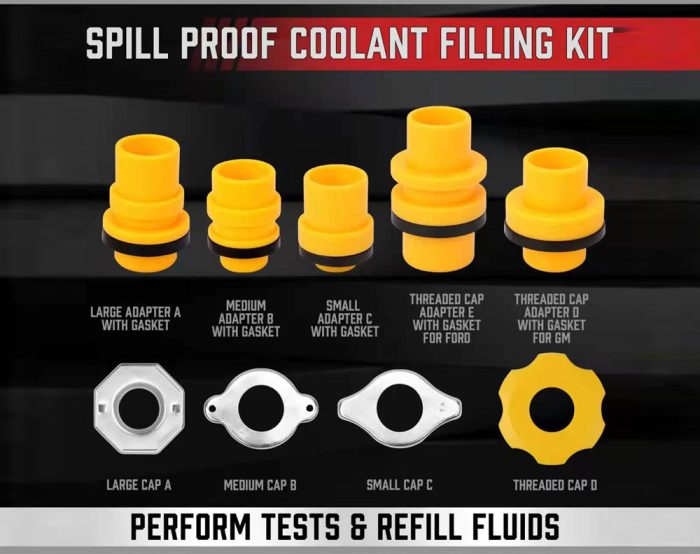 15pcs Spill Proof Car Radiator Coolant Filling Funnel Kit