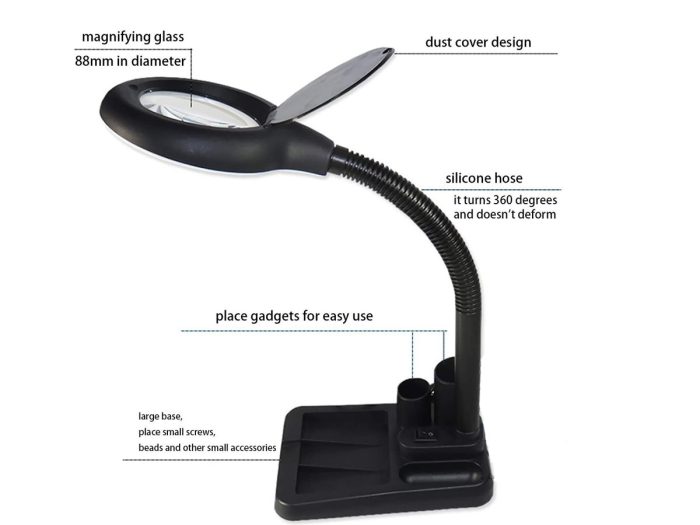 10X LED Magnifying Desk Lamp