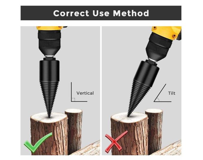 Log Firewood Wood Splitter Drill Bits