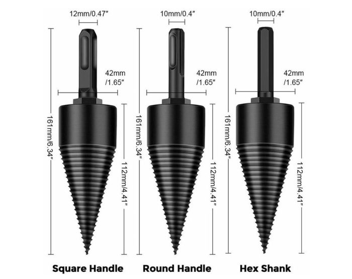 Log Firewood Wood Splitter Drill Bits