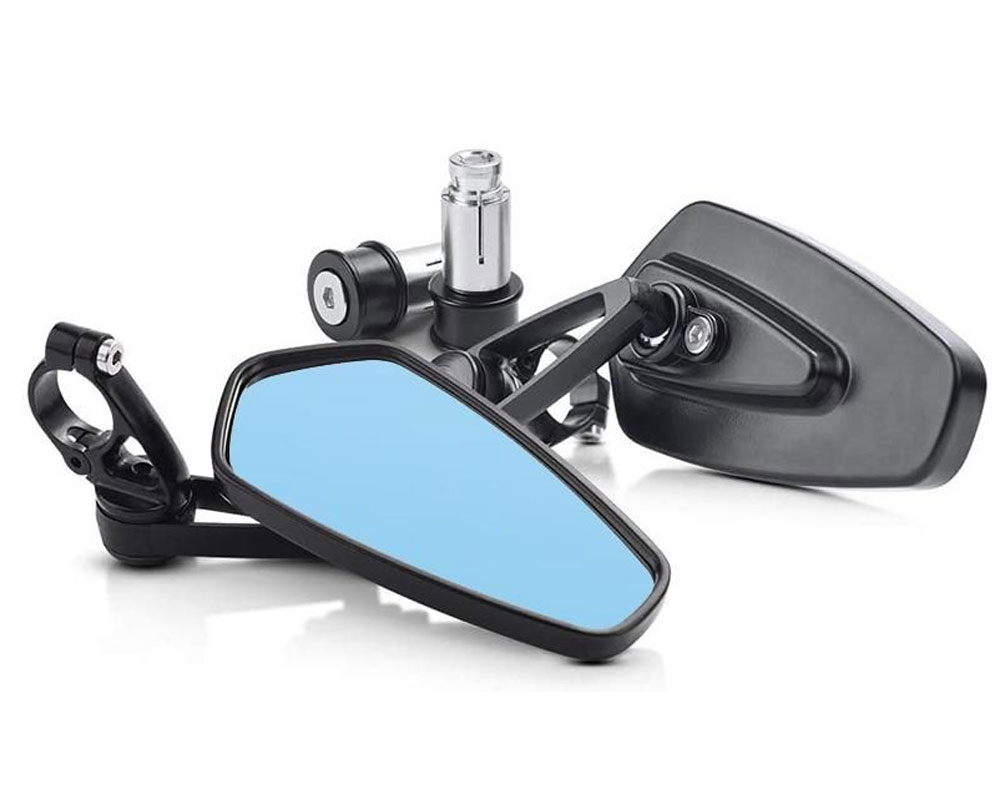 7/8" Motorcycle Handle Bar End Mirrors Rear View Mirrors
