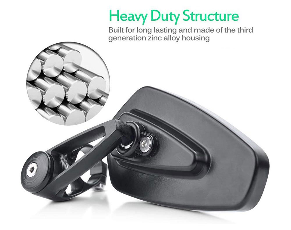 7/8" Motorcycle Handle Bar End Mirrors Rear View Mirrors