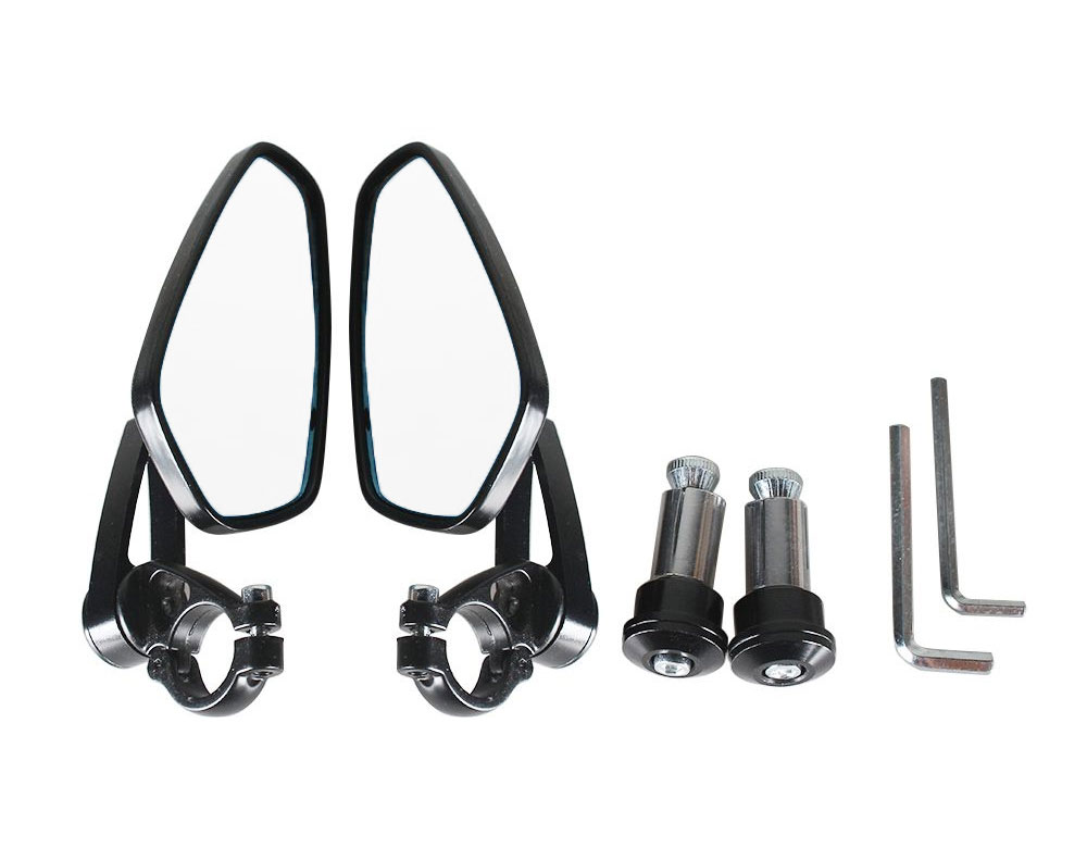 7/8" Motorcycle Handle Bar End Mirrors Rear View Mirrors