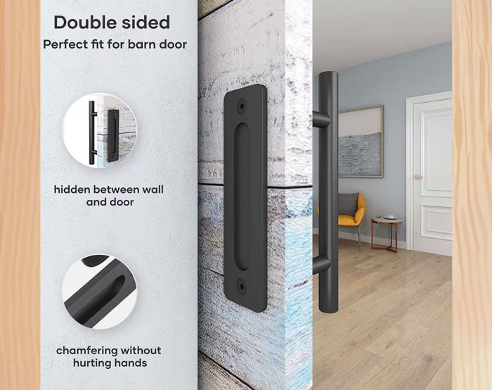 Barn Door Handle - Black