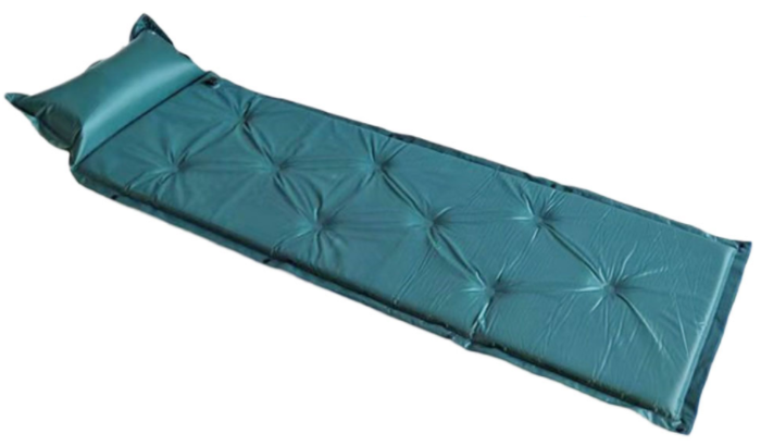 Self Inflating Camping Mattress with Pillow - Green