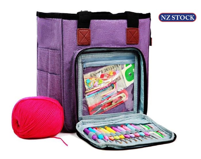 Knitting Yarn Bag - Purple