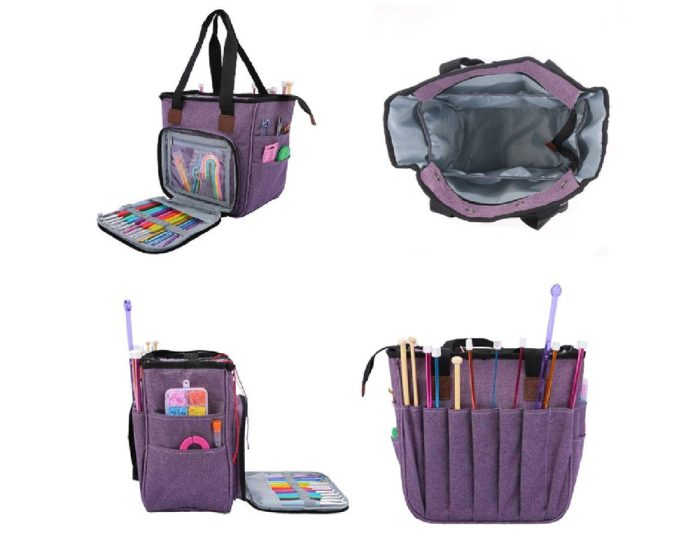 Knitting Yarn Bag - Purple