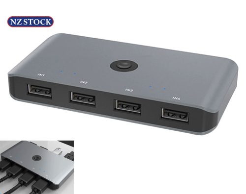 USB KVM Switch Splitter 4 Ports